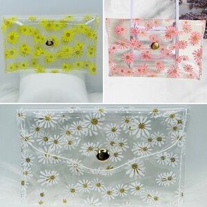 Floral Clear Card Case Wallet Bundle 3
